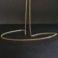 Chaîne maille marine maillons ovales collier plaqué or longueur 53 cm vintage