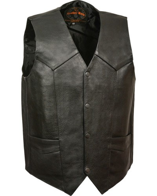 #ad Milwaukee Leather Men#x27;s Classic Snap Gun Pockets Vest Big Black 58 $102.52