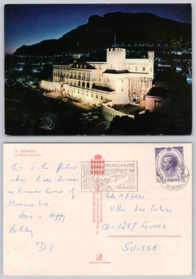 c27752 Le Palais Monaco Postkarte 1972 Briefmarke