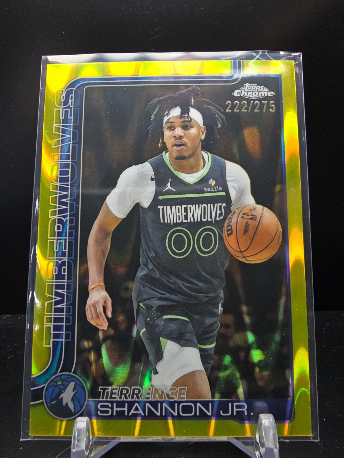 CZ657 - 2025-26 Topps Chrome Terrence Shannon Jr. Yellow Refractor /275 SP #198
