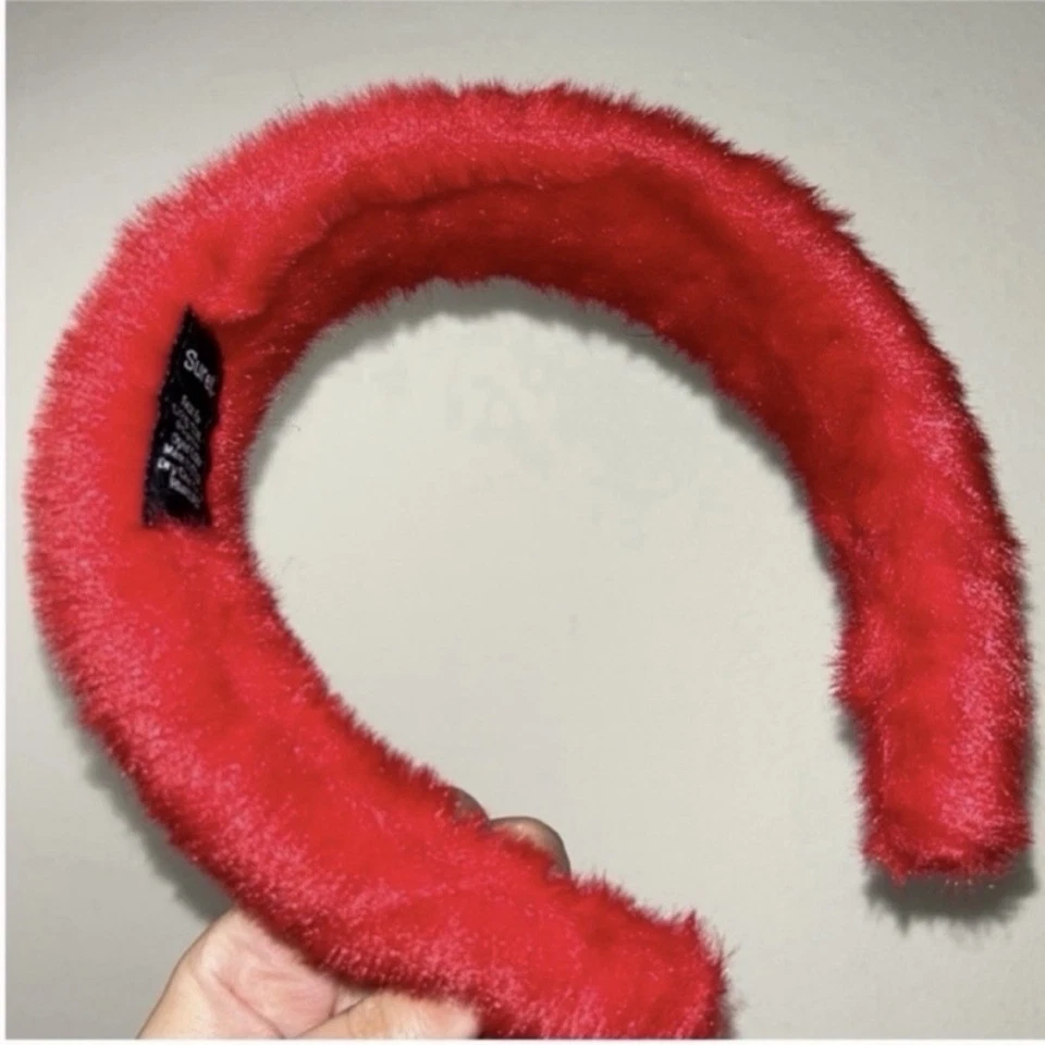 Diadema roja acolchada de piel sintética Surell talla única para mujer nueva sin etiquetas Foto 2 de 4