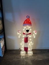 30" LED Christmas Polar Bear Santa Indoor Outdoor Holiday Yard Decoration