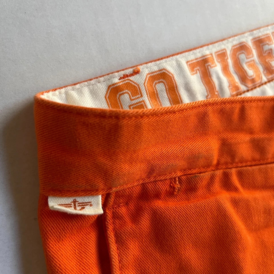 Clemson Tigers Chino Pants Mens Size 34 x 34 Orange Flat Front Dockers NCAA - Image 4 of 4