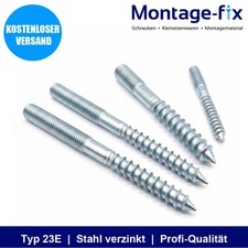 Stockschrauben M5 M6 M8 M10 M12 Stahl verzinkt Holzschrauben metrisch Schrauben