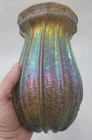 L.C.T. Tiffany Favrile Lava Cypriote Blown Iridescent Art Glass Vase Unsigned 8"