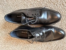 Bruno Marc Men's Black Lace-Up Derby Dress Shoes Round Toe Brogue Detail