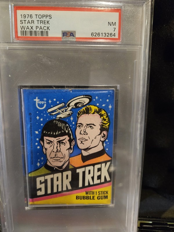 1976 Topps STAR TREK WAX PACK PSA 7 NM