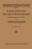 Raum, Zeit Und RelativitäTstheorie Ludwig Schlesinger