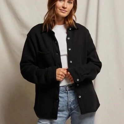 PerfectWhiteTee Cypress Fleece Jacket True Black SZ XS