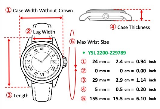 [Ecc+5] Orologio Donna Yves Saint Laurent 2200 229789 24mm Quadrante Blu dal GIAPPONE