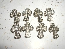 8 cross rhinestone conchos for western belts bridles crafts leather work