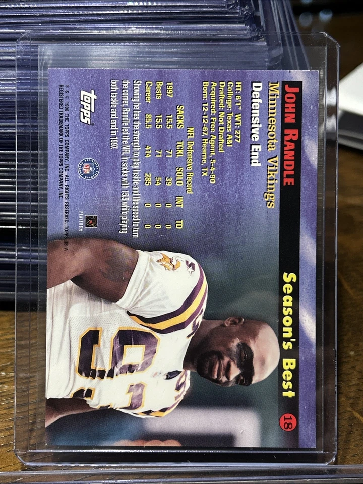 1998 Topps Chrome Season's Best #18 John Randle Minnesota Vikings - Image 2 of 2