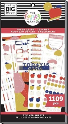 The Happy Planner  Fresh Start   Teacher  Sticker Book   1109 Pieces