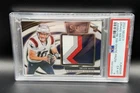 2024 Select White Prizm Drake Maye Patriots RC Rookie 4-Color Patch /75 PSA 6