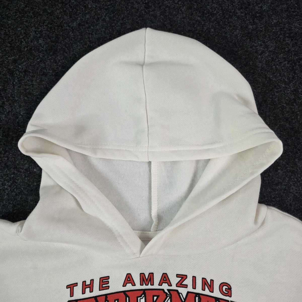 Marvel Amazing Spider-Man Sudadera con Capucha Para Hombre Mediana Crema Gráfico Polar Pullover