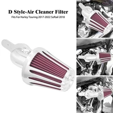 Cone Chrome Air Filter Red Intake For Harley 2018-2025 Softail Breakout Fat Boy
