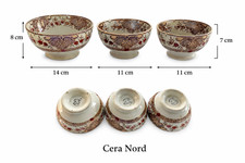 Lot de 3 bols anciens Céranord St Amand faïence Art déco années 1930