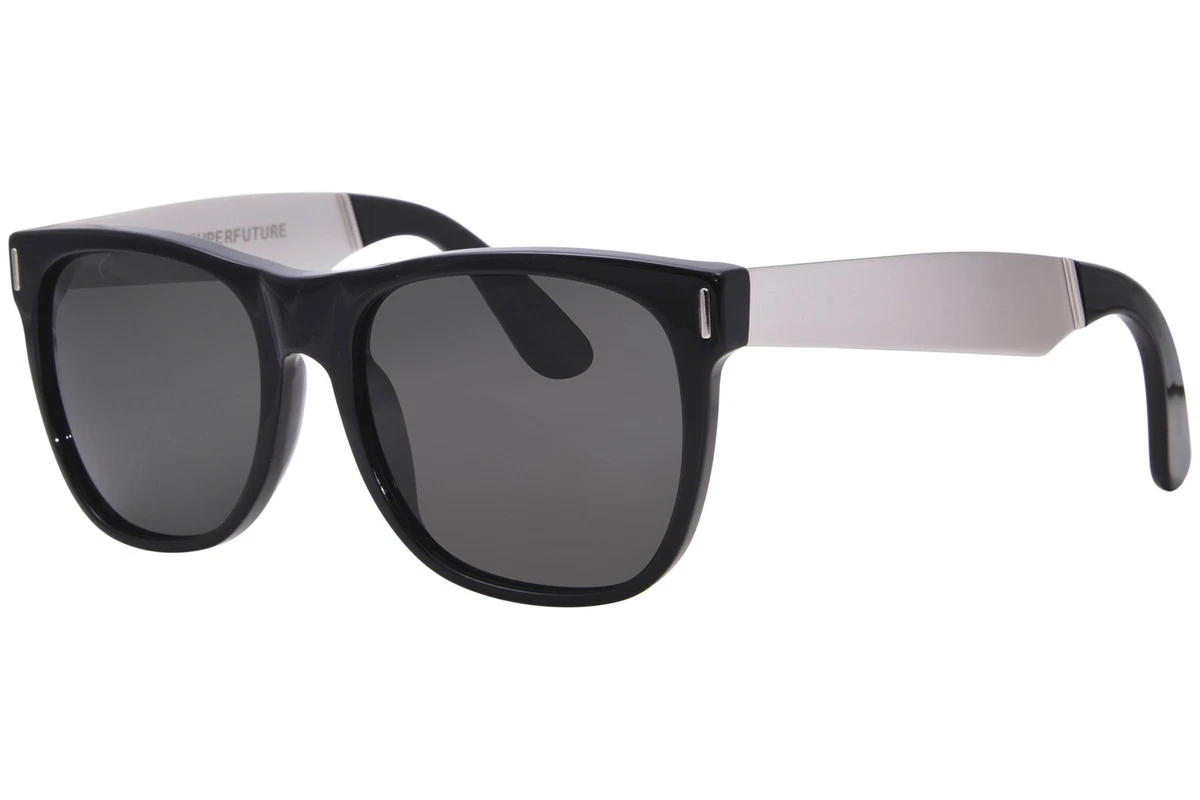 RETROSUPERFUTURE 49er shiny black frames.Grey lenses. Pilot shape.So gorgeous RETROSUPERFUTURE Sunglasses & Sunglasses Accessories for Men  main image 2