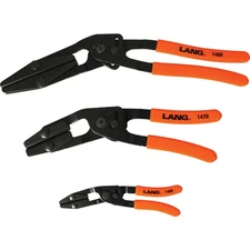 Lang Tools 1500 Self Locking Angled Pinch Off Pliers Set - 3 Piece