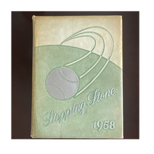 Bayport High School Stepping Stone Yearbook 1958 Long Island NY Signed