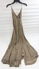 Ganni Dress Womens 34 Beige Black Polka Dot Slip Spaghetti Strap V Neck Flowy