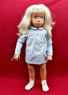 Vintage 16'' Sasha Doll 107 Blonde Gingham,Blue Eyes,W/Tag,No Box,England.