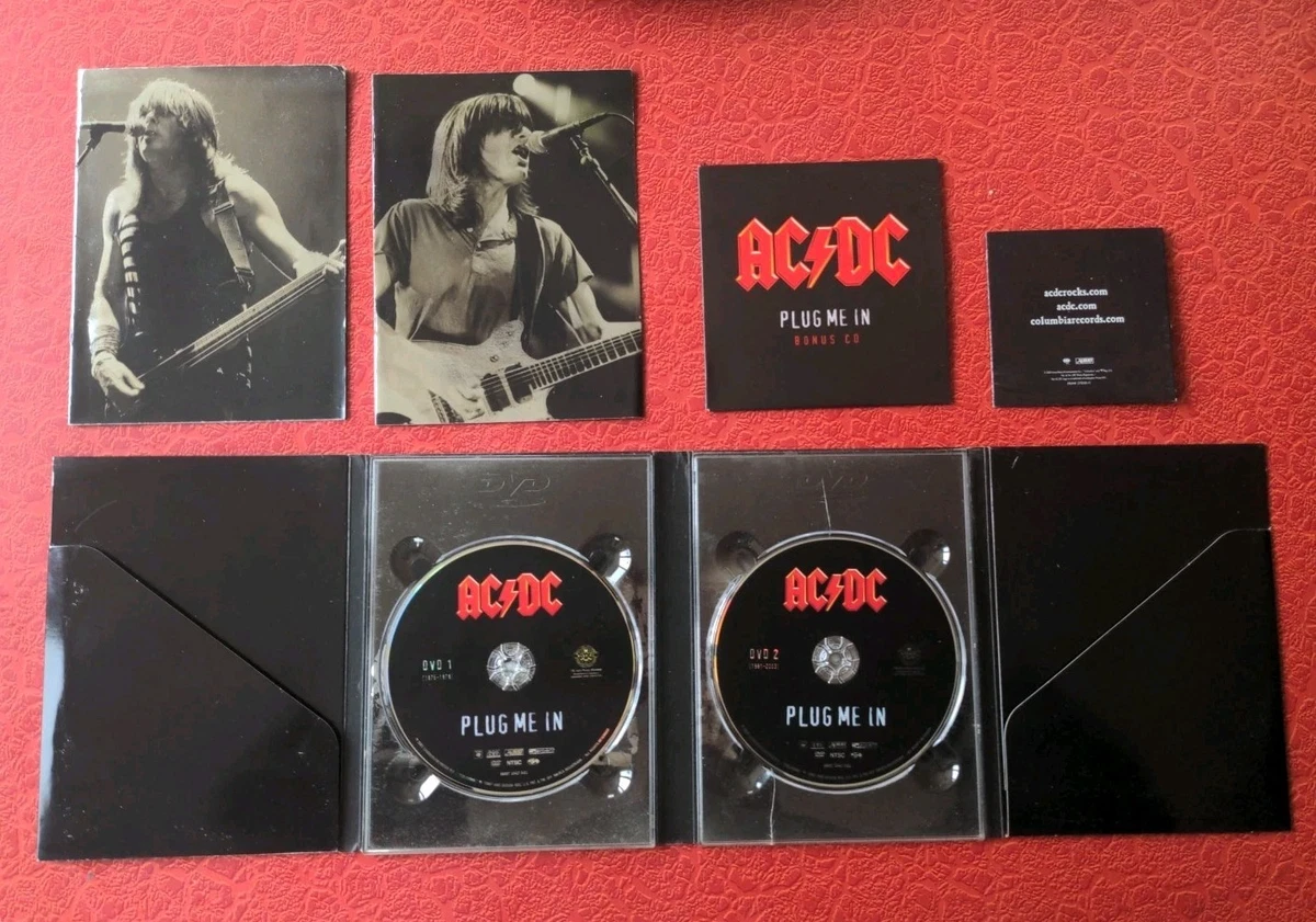 AC/DC Plug Me In, DVD Box Set, 3 Discs 2 Live DVD, 1 CD 2 Booklets