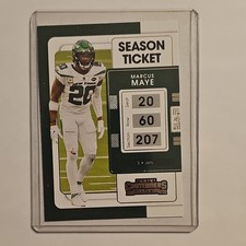 Panini 2021 Contenders Marcus Maye #207 New York Jets Season Ticket Football