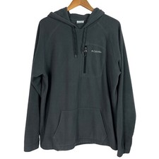 Columbia Fleece Sweater Mens XL Gray Pullover Outdoors Pockets FLAW