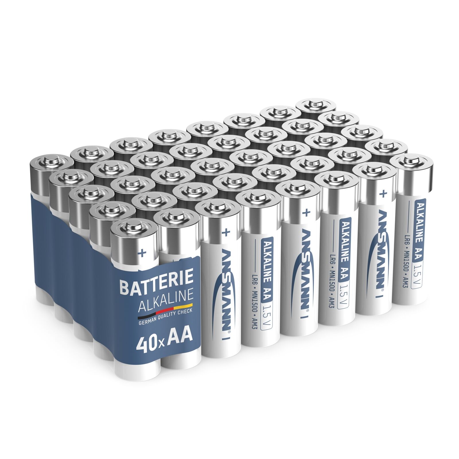 ANSMANN Batterien AA 40 Stück, Alkaline AA, für Lichterkette Spielzeug uvm.