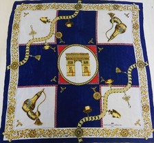 VINTAGE WOMEN'S 100 PURE SILK SILK SILK SOIE SCARF 1414 76cm x 82cm