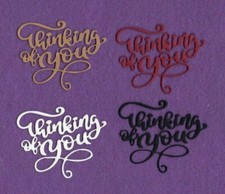 THINKING OF YOU 6 die cuts scrapbook cards