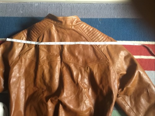 Brown Leather Bomber Jacket - Picture 6 of 9