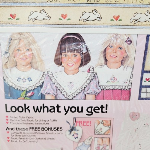 Daisy Kingdom Honey Bunny Kid's Designer Collar Kit #5006 Vintage Size 4,6,8 - Picture 2 of 12