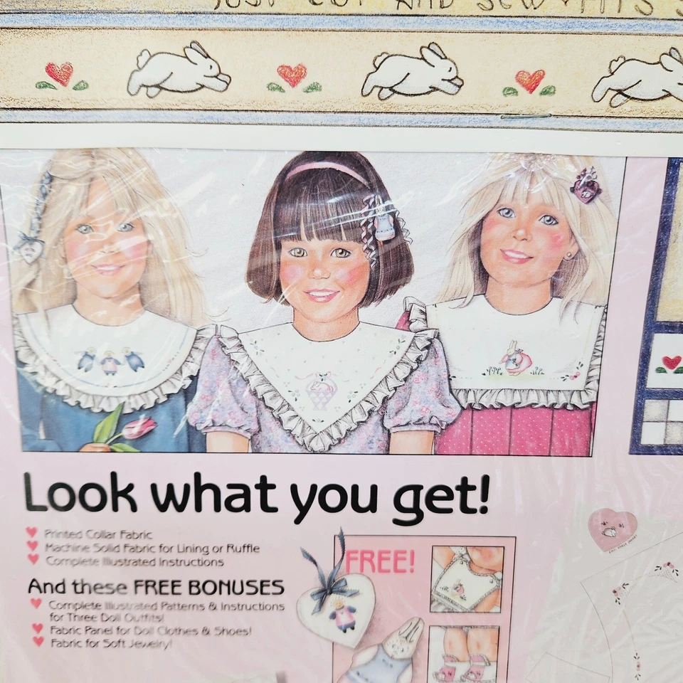 Daisy Kingdom Honey Bunny Kid's Designer Collar Kit #5006 Vintage Size 4,6,8 - Image 2 of 4