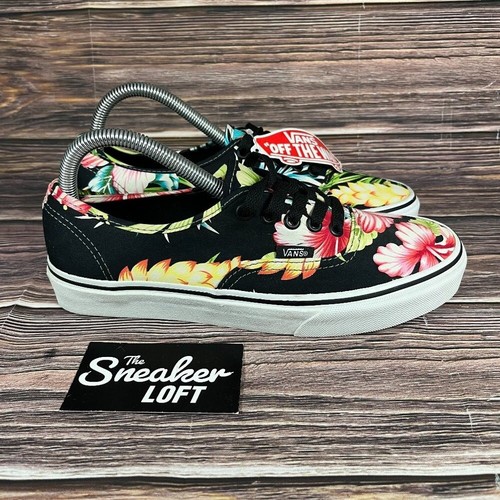 NEW Vans Women's Authentic Floral Hawaiian Casual Lace Up Shoes Size 8.5