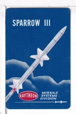 Single Airline Playing Cardi "Sparrow, Ratheon, Missile" No Chan/Mertens#, Stand