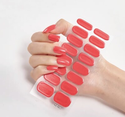  32 Stück Nagelfolie selbstklebende Nagelfolie Nailwraps Rot Neu CS-027  