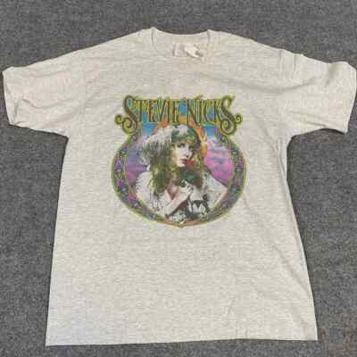 Stevie Nicks Shirt, Fleetwood Mac Rock Band Gray T shirt cotton 100% NH292