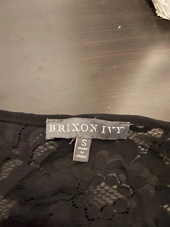 Женский Топ Размер Small Черный Цветочный Кружевной Сетчатый Крючок и Застежка для Глаз Ведьма Фея Y2K - Изображение 4 из 4