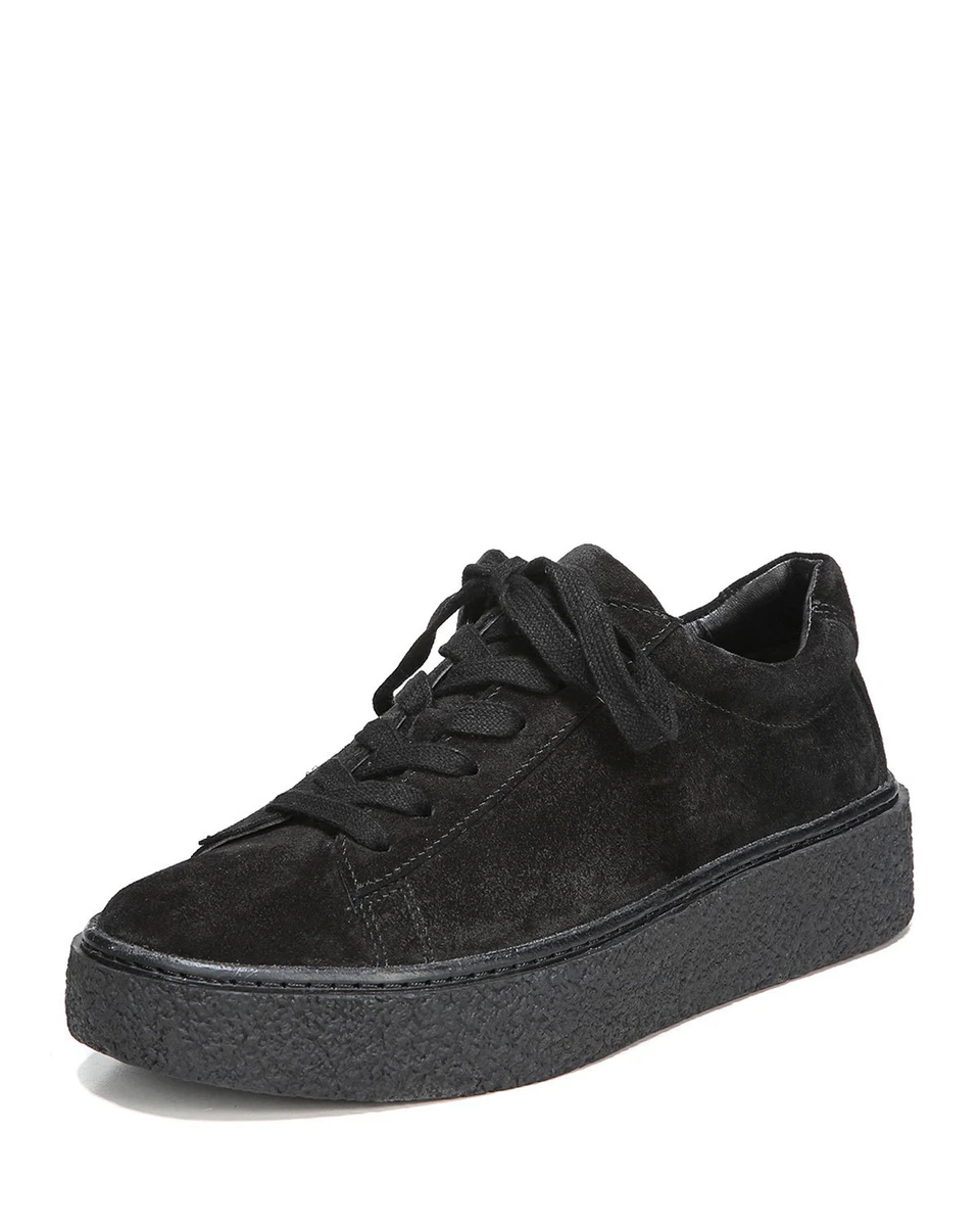 330 VINCE Neela Platform Sneaker SUEDE LACE UP SHOES CHARCOAL