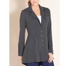 Soft Surroundings Tallulah Knit Embroidered Blazer Small