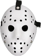 Mask Cosplay Halloween Costume Mask Prop Horror Hockey Pure White