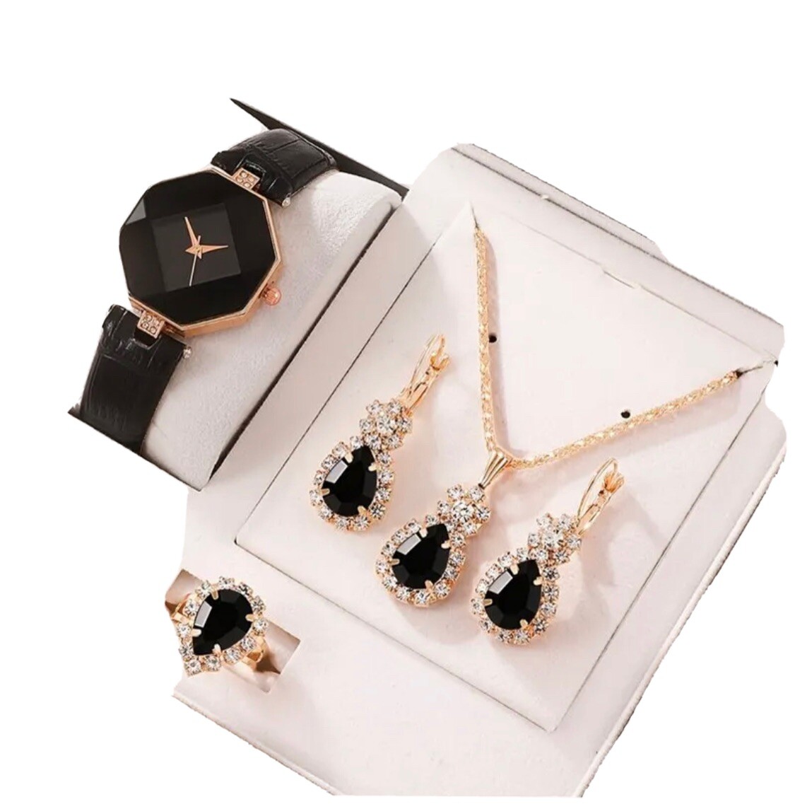 Elegant watches and jewelry Elegant Butterfly Jewelry Set Women Watch Crystal Watches  main image 3