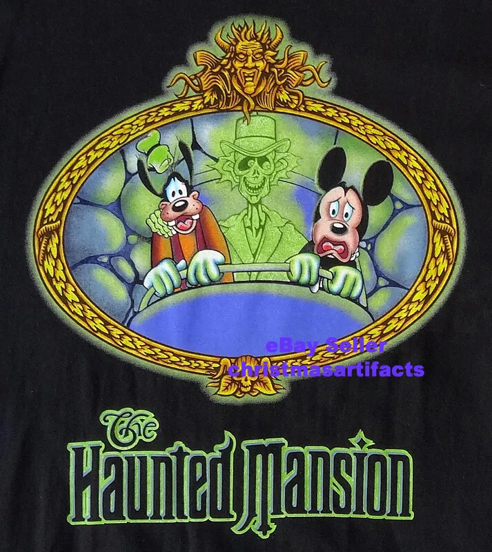 Vintage Disneyland Disney Haunted Mansion T-Shirt Hitchhiking Ghosts Mickey  XL