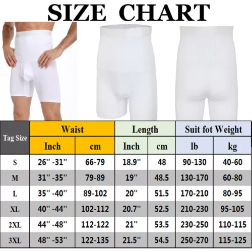 Herren Kompression Hohe Taille Boxershorts Bauch Slim Body Shaper Gürtel Hose US - Bild 20 von 29