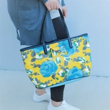 Marc by Marc Jacobs Reversible Jerrie Desert Rose Canvas Tote Yellow