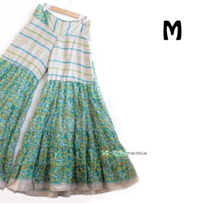 Hem Approx. 120 Inch Fluffy Tiered Mega Flared Pants H Boho Hippy Ethnic Hippie