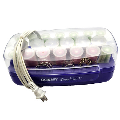 Hot Rollers w Clips Conair EASY START 20 Multi-sized Model HS15R TESTED