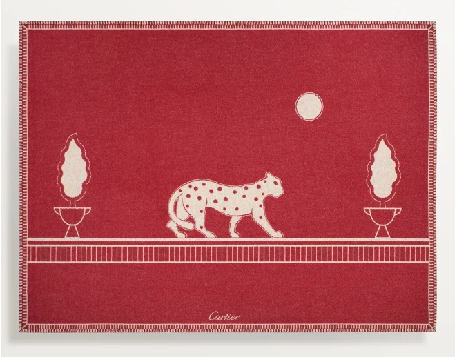 Cartier Panther Blanket Red and White